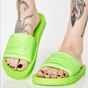 fenty slides green